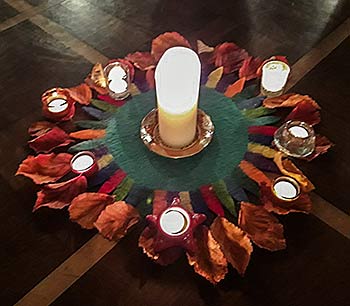 Frieden mit Lichtern